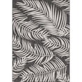 thumbnail image 1 of Unique Loom Outdoor Botanical Bohemian Leaves Rug 7' x 10' Rectangle Black/Ivory, 1 of 1