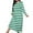 Army Green, variant on Dasayo Night Gowns for Women House Chemise Plus Size Pajamas Full Length Striped Loungewear Women's Pajamas L