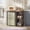 Brown, variant on Homieasy Mini Fridge Stand with Charging Station, Bar Stand with Mini Fridge Space & Glass Holder for Kitchen/Dining, Brown