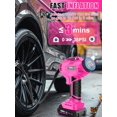 thumbnail image 3 of Tire Inflator Portable Air Compressor, Pink Cordless Car Tire Pump with 20V Rechargeable Battery, 12V Car Power Adapter, 150 PSI Handheld Air Pump for Car, Motorcycle, and Bike, Gift for Women, 3 of 10