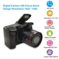 thumbnail image 3 of Cámara Digital 16x Focus zoom Diseño de diseño 1920x1080 Tarjeta de Almacenamiento Compatible Con la Batería Funcionada Para Fotos que Toman Estudio, 3 of 7