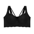 thumbnail image 2 of Plus Size Adjustable Lace Front Closure Bra Comfortable Everyday Women's Underwear Sports Bra Fashionable Relaxed Fit 0XL-8XL #Black,L, 2 of 6