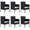 vidaXL Patio Dining Set 7 Piece Patio Dining Table and Chairs Poly ...