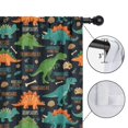 thumbnail image 4 of Blackout Kids Curtains,DarkBlue Cartoon Dinosaurs Names Pattern Childrens Insulated Curtains Set Of 2,Bedroom Essentials,Toddler Room Decor 42"x54", 4 of 5