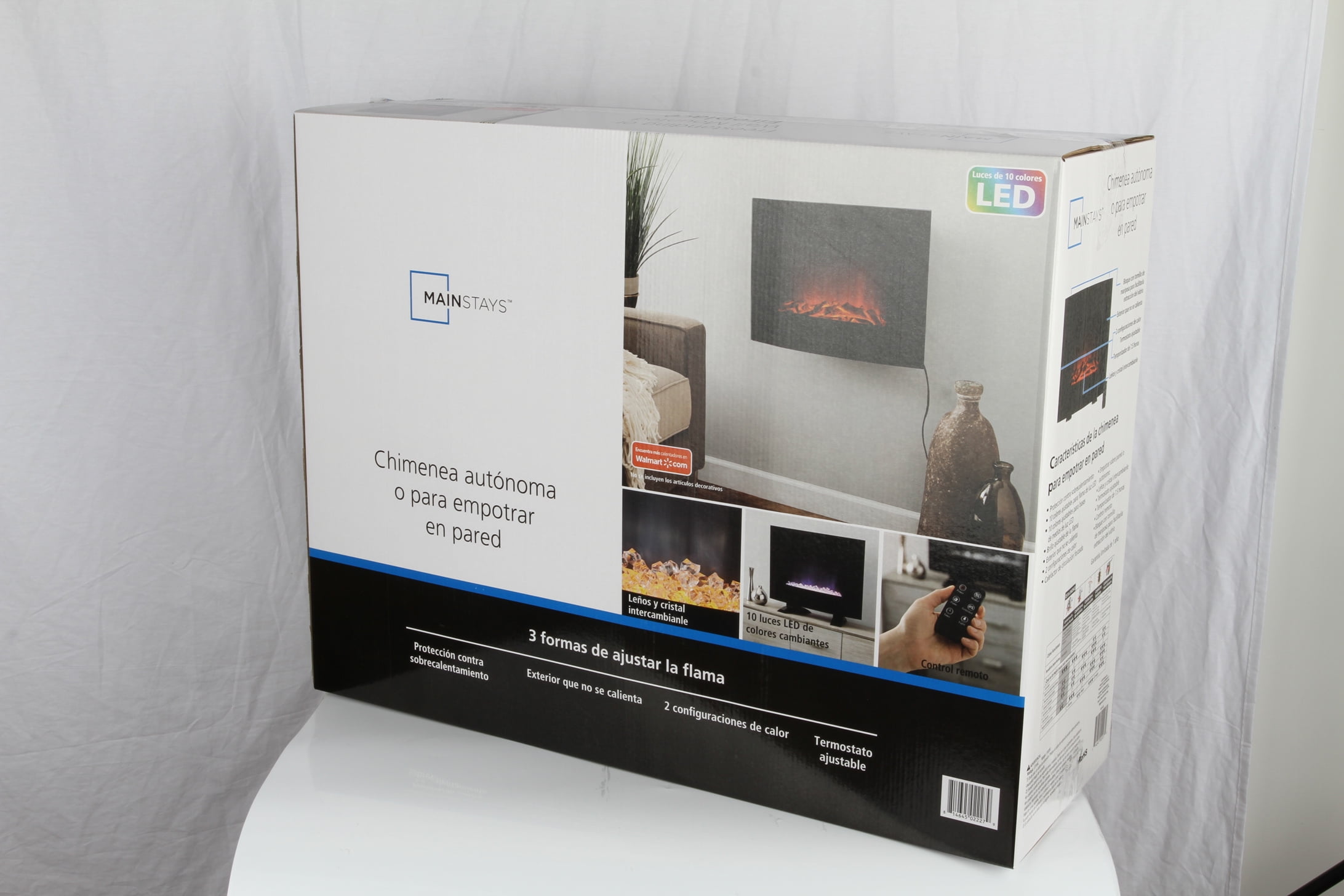 Mainstays 22'' Freestanding or Wall Mounted Fireplace, Black, WFP-22C -  Walmart.com