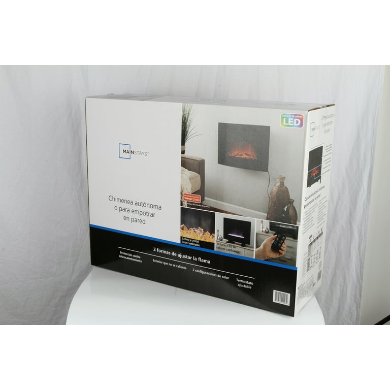 Mainstays 22'' Freestanding or Wall Mounted Fireplace, Black, WFP-22C -  Walmart.com