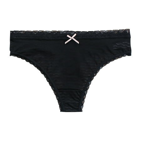 

Yubnlvae Pants Fun Low Transparent Hollow Underwear Out Solid Thong Women s Cotton Waist