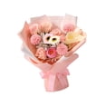 thumbnail image 4 of Ramo de flores de jabón, jabón de baño, flores, decoración de dormitorio, flores artificiales hechas a mano Rosa, 4 of 9
