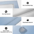 thumbnail image 6 of Blue Striped Outdoor Rug for Patio/Deck/Porch, Non-Slip Large Area Rug 5 x 7 Ft, Modern Minimalist Ombre Vertical Stripes Indoor Outdoor Rugs Washable Area Rugs, Reversible Camping Rug Carpet Runner, 6 of 8