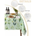 thumbnail image 5 of Green Leaves Rectangle Tablecloth, Summer Botanical Farmhouse Leaf Waterproof & StainResistant Tablecloth, Washable Oil-proof Table Cover for Dining/Party/Wedding/Camping/Buffet 60x84 In, 5 of 9