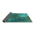 thumbnail image 2 of Ahgly Company Indoor Round Oriental Turquoise Blue Industrial Area Rugs, 4' Round, 2 of 4