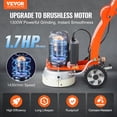 thumbnail image 5 of VEVOR Electric Concrete Floor Grinder 10" Walk-Behind Grinder 1.7HP Concrete Floor Polisher, 1300W Grinding Machine, 1720RPM Upgrade Brushless Motor Surfacing Grinder for Granite/Marble/Stones, 5 of 9