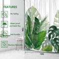 thumbnail image 3 of Green Shower Curtain Tropical Plant Botanical Summer Banana Monstera Leaf Nature Shower Curtains for Bathroom Waterproof Bath Curtain Decor 72 x 72 Inch, 3 of 6