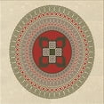 thumbnail image 1 of Ahgly Company Tapis d'Intérieur Lavable en Machine Carré Transitionnel Marron Sienne, 4 Pieds Carré, 1 of 7