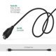 thumbnail image 3 of Cable de carga de sincronización de datos USB de repuesto para 5 / 5S / 5X / Forerunner 935 / Quatix 5 / Quatix 5, / Vivoactive 3 Watch, negro, 3 of 5