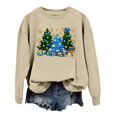 thumbnail image 4 of IWRICH Hanukkah Sweatshirt for Women Funny Chanukah Jewish Christmas Pullover Tops C-Khaki S, 4 of 6