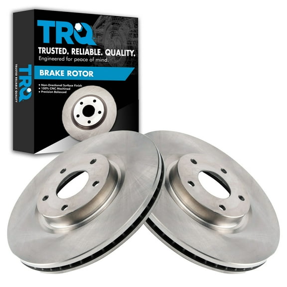 TRQ Front Disc Brake Rotor Pair Set Fits Select Nissan Infiniti