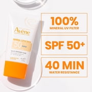 Avene Mineral Sunscreen Multi-Defense Fluid Tinted SPF 50+ Clean Formula Sunscreen for Sensitive Skin - Natural Tint, 1.3 fl oz