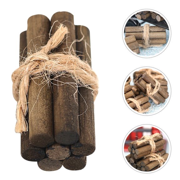HOMOBABE 5-Piece Mini Firewood Toy Set for Kids, Rectangular Shape Play Accessory for Indoor and Outdoor Activities