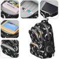 thumbnail image 4 of Moon and Skull Gothic Pattern Backpack for School, Cute School Bag with Adjustable Shoulder Straps and Padded Back, 16.9"x12.6"x5.9", 4 of 5