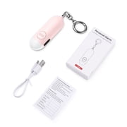 Personal Alarm for Women, 130dB Loud Safety Alarm with LED Flashlight Rechargeable Safety Alarm Keychain for Women, Kids, Students, Girls, Elderly, Pink