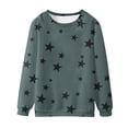 thumbnail image 5 of NMMUED Graphic Sweatshirts for Women, Long Sleeve Tops for Women, Oversized Sweatshirt for Women, Cute Womens Tops, Womens Crewneck Sweatshirt, Blue XL, 5 of 5