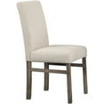 thumbnail image 2 of Xukmct 2 Pack Side Chair with Wood Frame, Linen Upholstered Dining Chair for Home, Kitchen, Dining Room, Beige(Only 2 Pack Chairs), 2 of 5