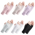 thumbnail image 5 of Fingerless Gloves Semi-finger Driving Glove Ice Silk Fingers Half Gloves., 5 of 5
