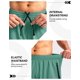 thumbnail image 5 of Pantalones cortos para correr Pudolla para hombre, entrenamiento, atlético, verde, 3XL, 5 of 7