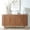 Brown+Dark Brown, variant on Accent Storage Cabinet With Waveform Doors, Adds Uniqueness 4 Fits Different Room Decor