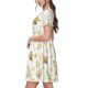 thumbnail image 2 of Balery Gold Christmas Tree Vestidos sueltos de manga corta para mujer, vestidos de verano 2025, vestidos casuales de corte A con vuelo., 2 of 6