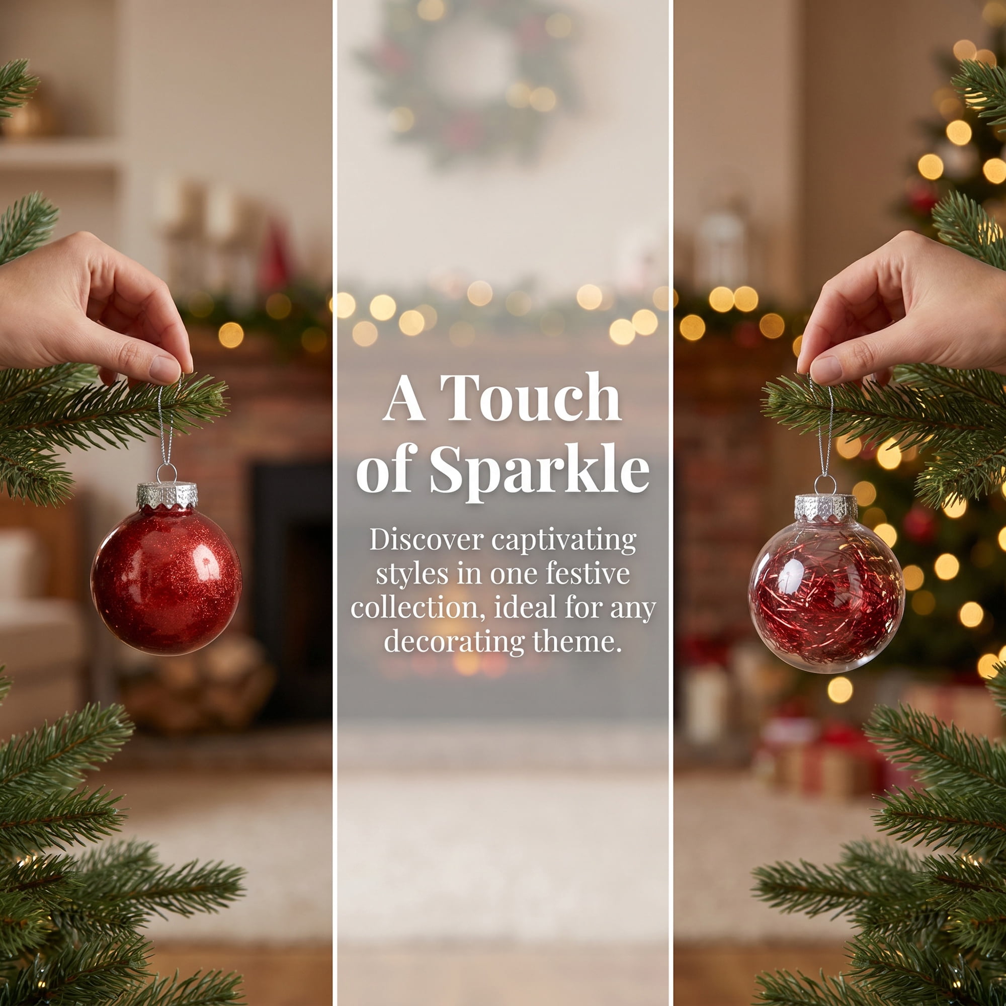 Unique Bargains Christmas Tree Ornaments - 24 Pack Baubles Shatterproof Balls Red 2.4"
