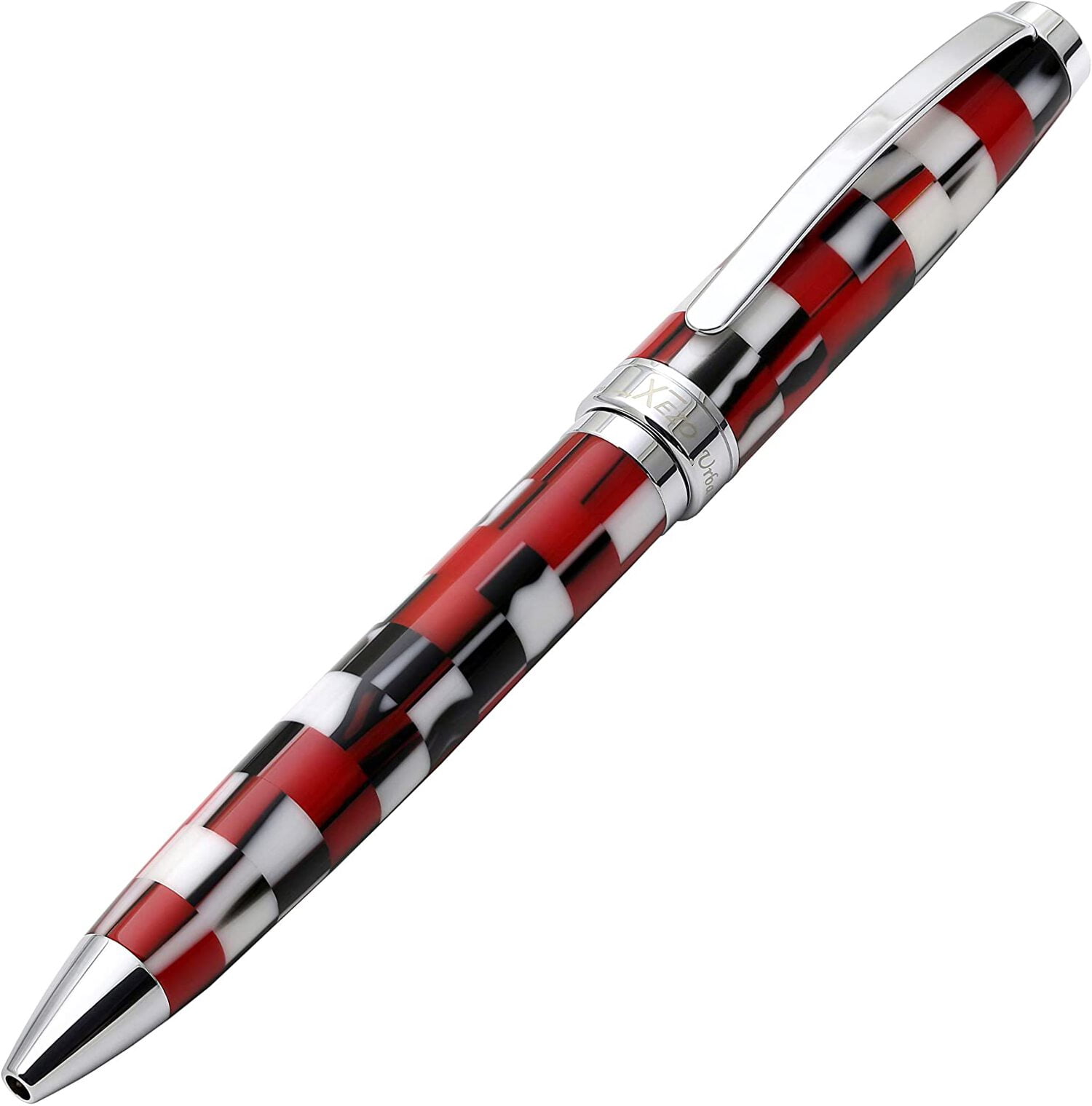 Xezo Urbanite II Acrylic  Brass Ballpoint Pen - Trek Red