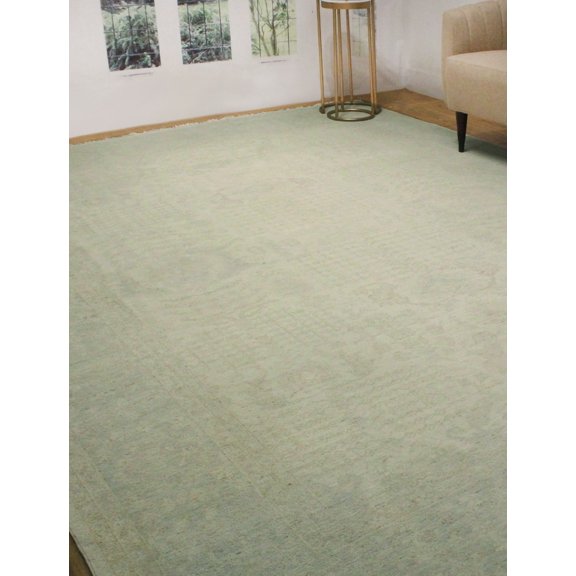 Yousafi Qaragoz Ivory/Grey Rug, 9'11" x 13'8"