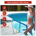 thumbnail image 4 of Pool Handrail,Pool Handle,304 Stainless Steel Rated 375LBS Load Capacity,In Ground Pool Handrail with Nylon Blue Grip Cover for Home Inground Swimming Pool Water Park,Quick Mount, 4 of 7