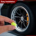 thumbnail image 3 of Uxcell Tire Valve Stem Caps, Car Wheel Valve Cap Universal Air Valve Cover Vehicle Exterior Accessories Yellow, 3 of 6
