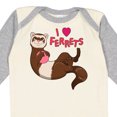 thumbnail image 4 of Inktastic I Love Ferrets Boys or Girls Long Sleeve Baby Bodysuit, 4 of 5