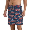 thumbnail image 2 of Kdxio Fire Truck 1 Pattern Mens Casual Shorts - Drawstring Summer Beach Sports Shorts for Men, 2 of 9