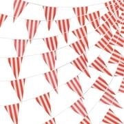 Bande de bannière fanion de 100 pieds - rouge et blanc