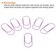 thumbnail image 4 of Unique Bargains Wide Paper Clip Coated Large Clips Bookmarks with Box 2 Inch Purple for Organize Office Home, Pack of 30, 4 of 5