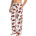 thumbnail image 3 of Mens Pajama Pants - Soft Sleep & Lounge Pants for Men, Steak Print Red White Cuteness Casual PJ Bottoms Pants with Pockets, 3 of 5