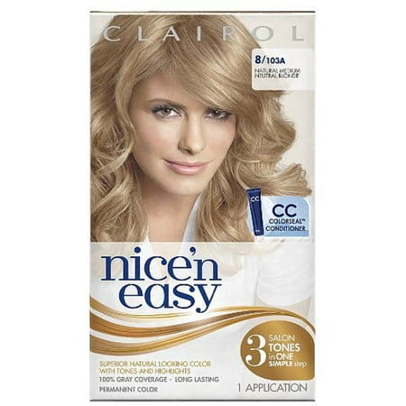 Nice 'n Easy Permanent Color, Natural Medium Neutral Blonde [103A] 1 ea (Pack of