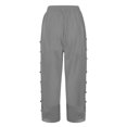 thumbnail image 5 of Uqiangy Lightweight Summer Pants Women Capris Pants For Women Linen Pants Women Linen Beach Pants Boho Pants For Women 2025 Elastic Waist Capri Pants For Women Cotton Pants For Women Gray M, 5 of 9
