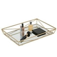 thumbnail image 5 of Home Details Large Geometric Mirrored Vanity Tray Makeup Organizer in Satin Gold, 5 of 5