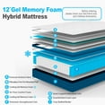 Sleepings 12" Queen Hybrid Gel Foam Mattress, Bed in a Box