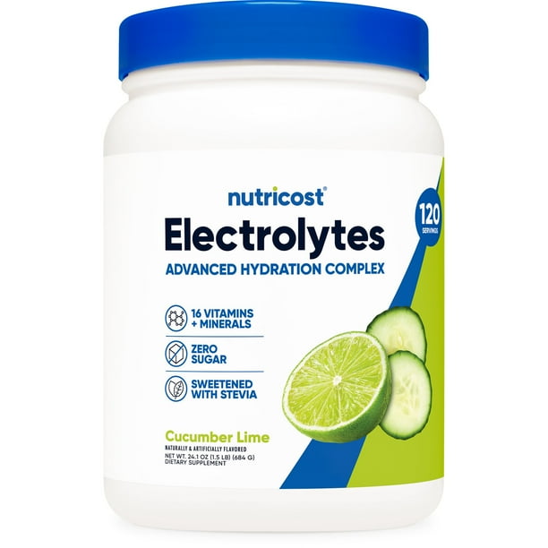 Nutricost Electrolytes Advanced Hydration Powder (Cucumber Lime) 120