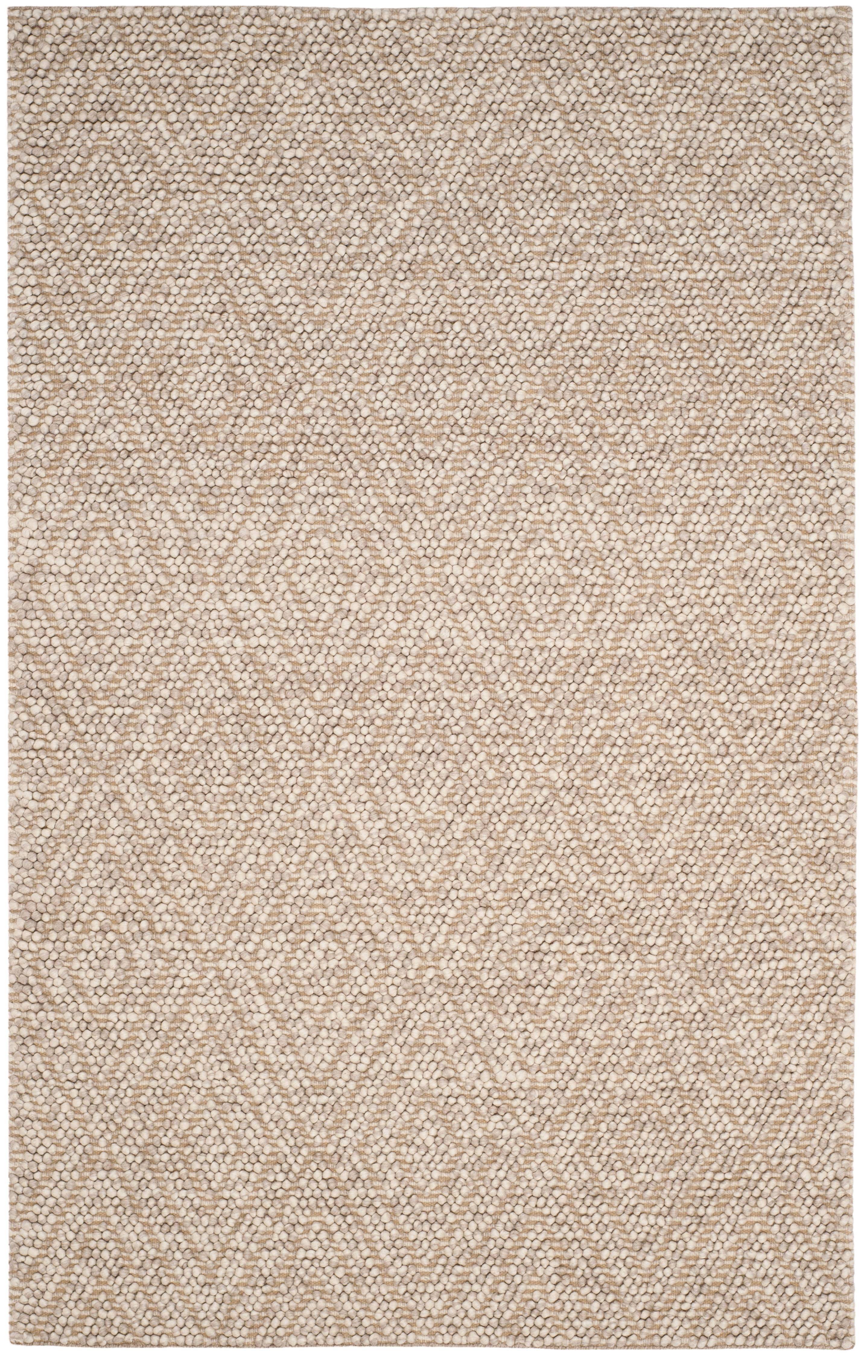 SAFAVIEH Natura Glenda Geometric Diamonds Wool Area Rug, Beige, 9' x 12'