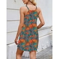 thumbnail image 2 of Alsol Lamesa Women's Tropical Print Spaghetti Straps Sleeveless Mini Summer Dress Casual Beach Sundress, 2 of 6