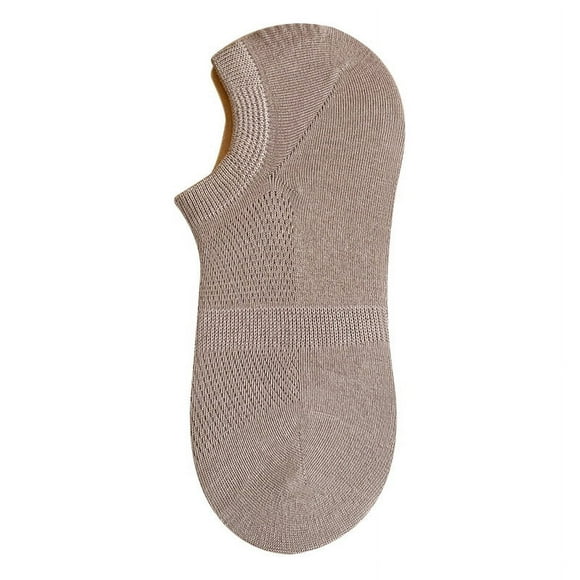 Namzi 10 pairs of Men's No Show Socks Non-Slip Silicon Grip Moisture Wicking Low Cut Invisible Casual Socks,Khaki