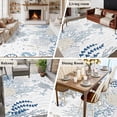 thumbnail image 6 of Blue Coastal Large Area Rugs for Bedroom Living Room, Soft Non Slip Carpet Bedside Rug, Summer Beach Turtle Coral Starfish Jellyfish Rectangular Floor Cover Kitchen Accent Rug 5'x7' for Office, 6 of 9